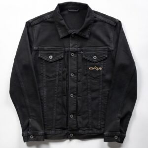 premium black denim jacket